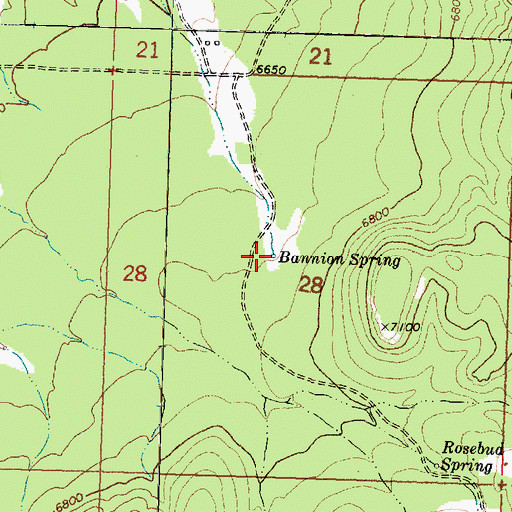 Topographic Map of Bannion Spring, UT