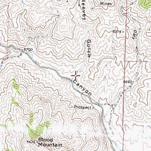 Topographic Map of Barney Reevey Gulch, UT