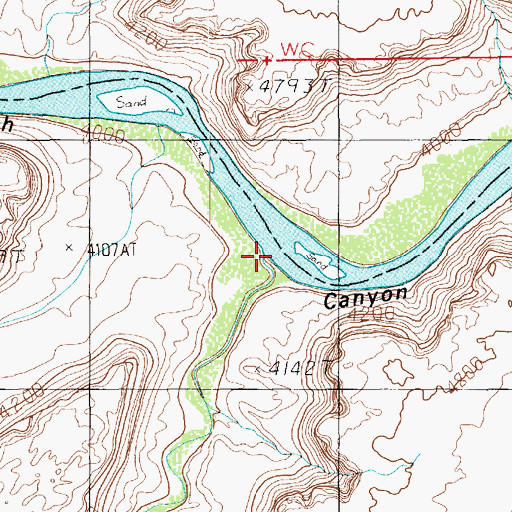 Topographic Map of Barrier Creek, UT