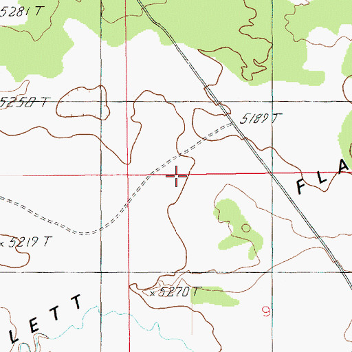 Topographic Map of Bartlett Flat, UT