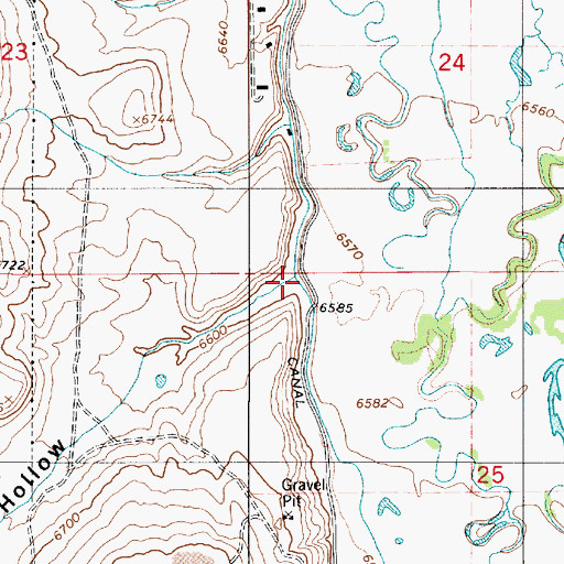 Topographic Map of Bartlett Hollow, UT