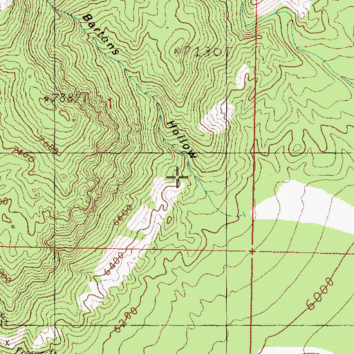 Topographic Map of Bartons Hollow, UT
