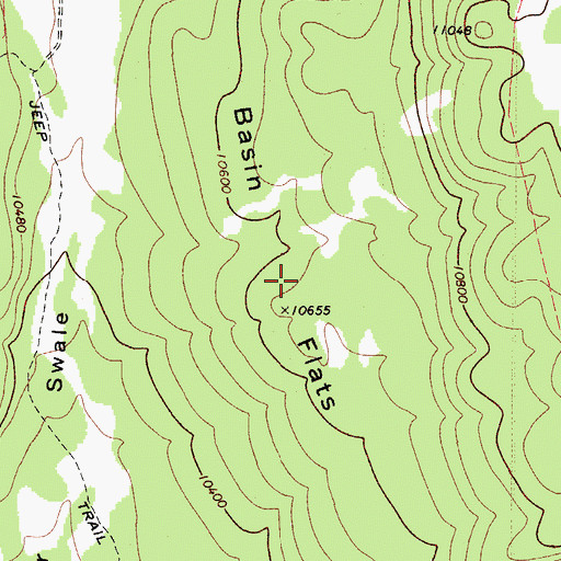 Topographic Map of Basin Flats, UT