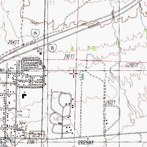 Topographic Map of Bastion Ranch, UT
