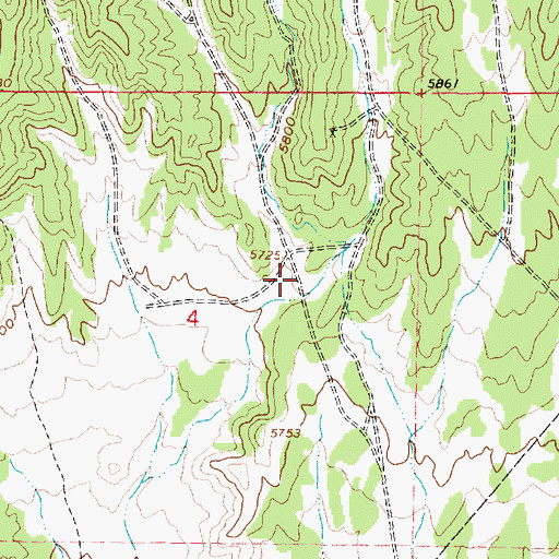 Topographic Map of Bates Gulch, UT