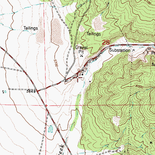 Topographic Map of Bates Ranch, UT