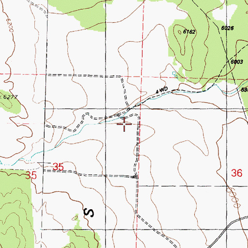 Topographic Map of Baudino Ranch, UT