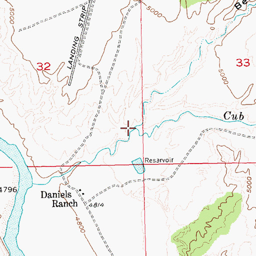 Topographic Map of Beach Draw, UT