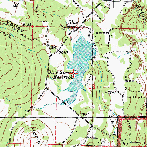 Topographic Map of Bear Creek, UT