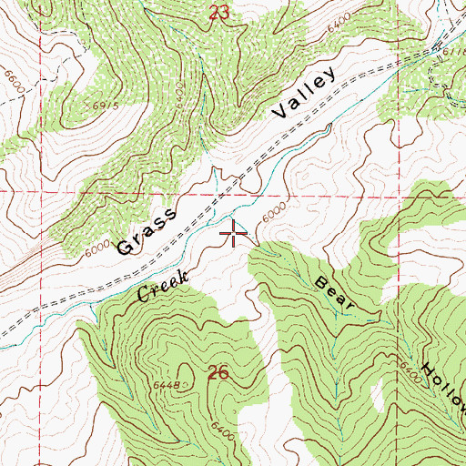 Topographic Map of Bear Hollow, UT