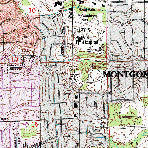 Topographic Map of First Freewill Baptist Church, AL