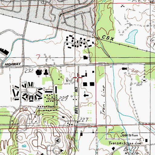 Topographic Map of First Independent Methodist Church, AL