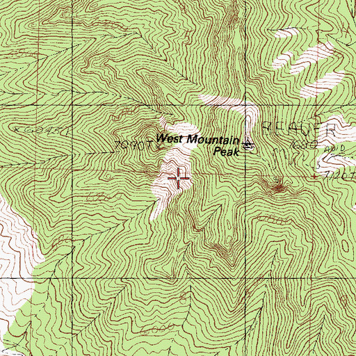 Topographic Map of Beaver Dam Mountains, UT