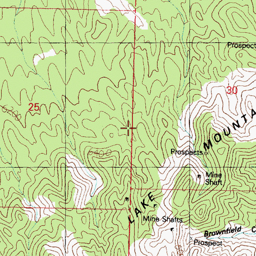Topographic Map of Beaver Lake Mountains, UT