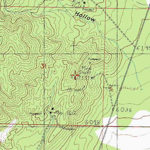 Topographic Map of Beaver View Mine, UT