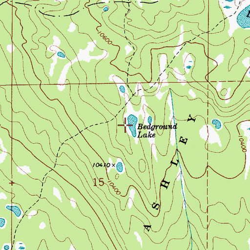 Topographic Map of Bedground Lake, UT