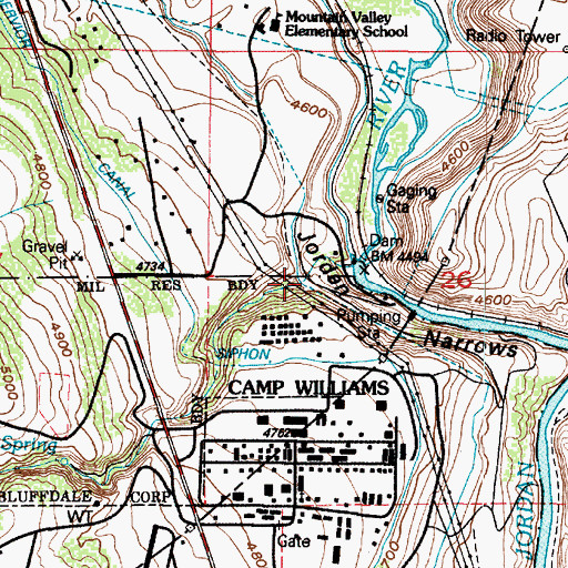 Topographic Map of Beef Hollow, UT