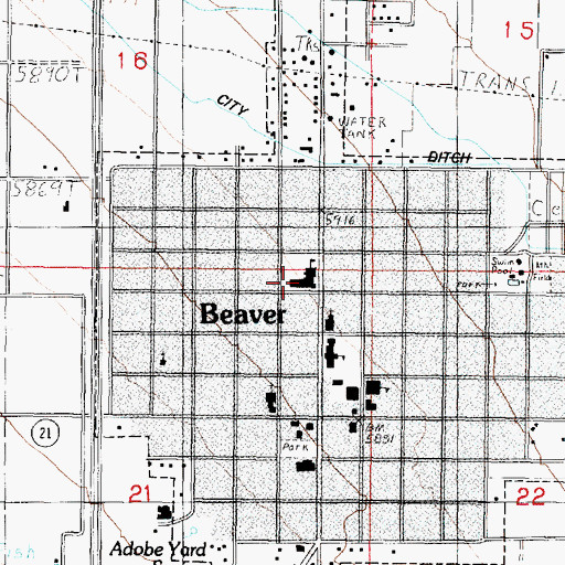 Topographic Map of Belknap Elementary School, UT