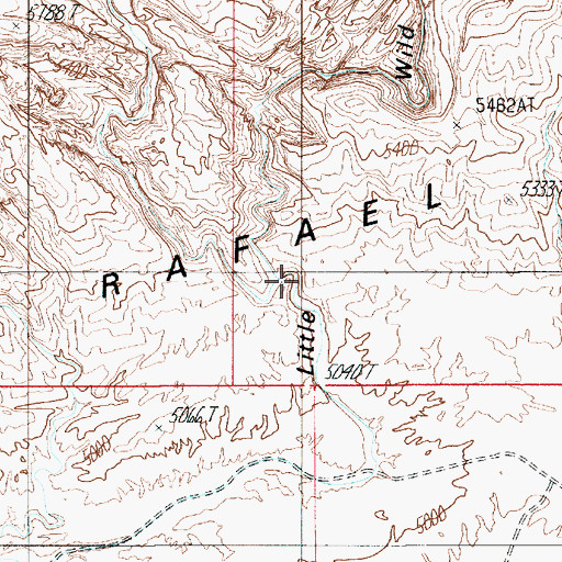 Topographic Map of Bell Canyon, UT