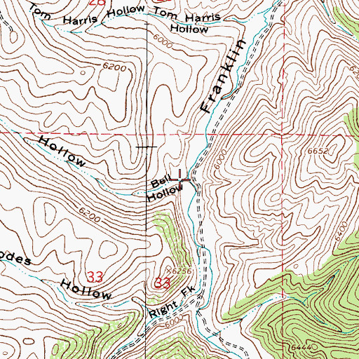Topographic Map of Bell Hollow, UT
