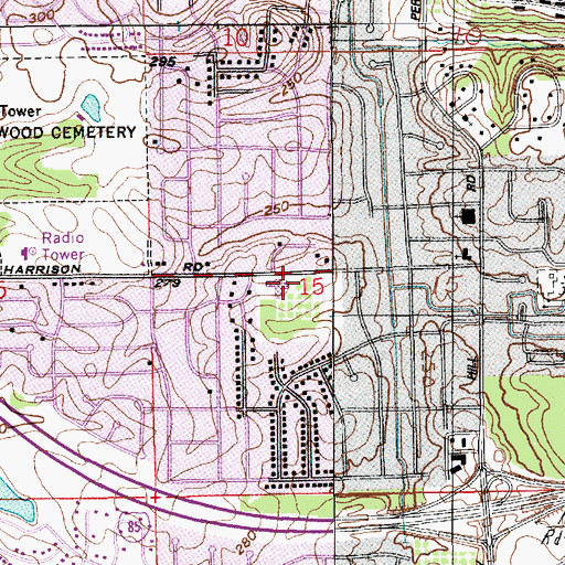 Topographic Map of Flowers Elementary School, AL