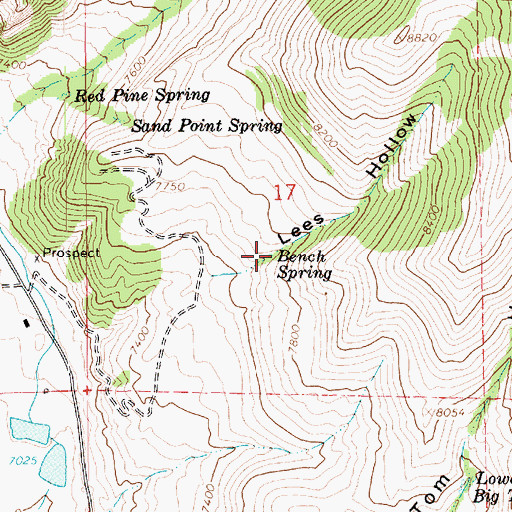 Topographic Map of Bench Spring, UT