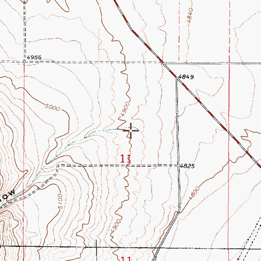 Topographic Map of Bensons Hollow, UT