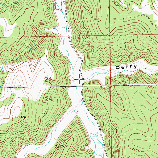 Topographic Map of Berry Canyon, UT