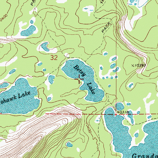 Topographic Map of Betsy Lake, UT