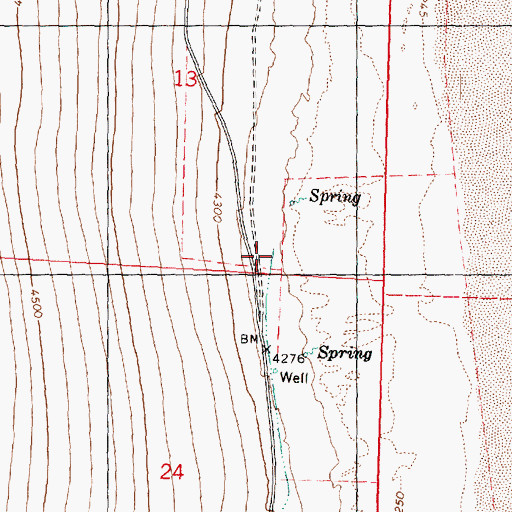 Topographic Map of Bettridge Creek, UT