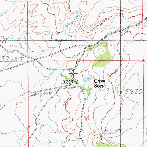 Topographic Map of Biddlecome Ranch, UT