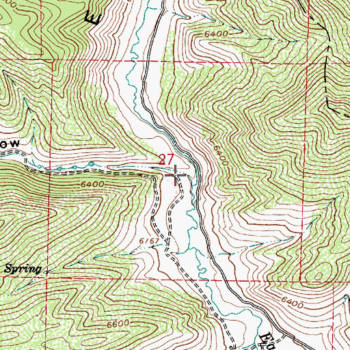 Topographic Map of Big Bear Hollow, UT