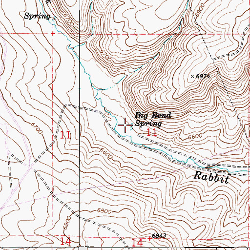 Topographic Map of Big Bend Spring, UT