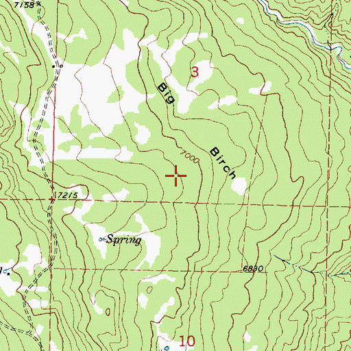 Topographic Map of Big Birch, UT