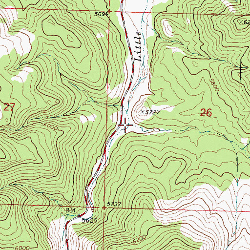 Topographic Map of Big Canyon, UT
