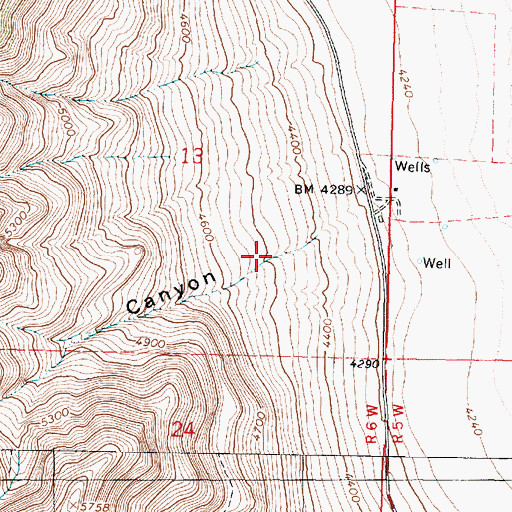 Topographic Map of Big Canyon, UT