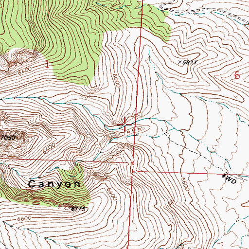 Topographic Map of Big Canyon, UT