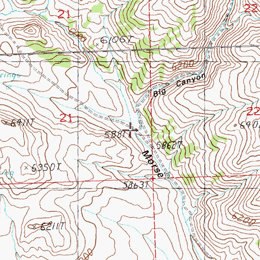 Topographic Map of Big Canyon, UT