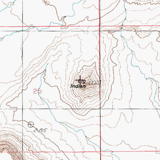 Topographic Map of Big Indian, UT
