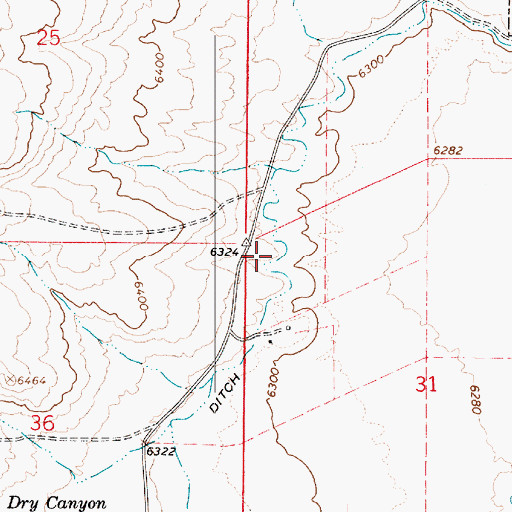 Topographic Map of Big Ditch, UT