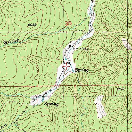 Topographic Map of Big Dog Canyon, UT