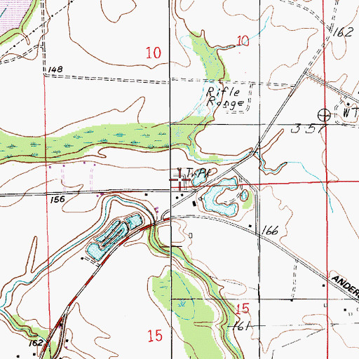 Topographic Map of Four Spot Church, AL