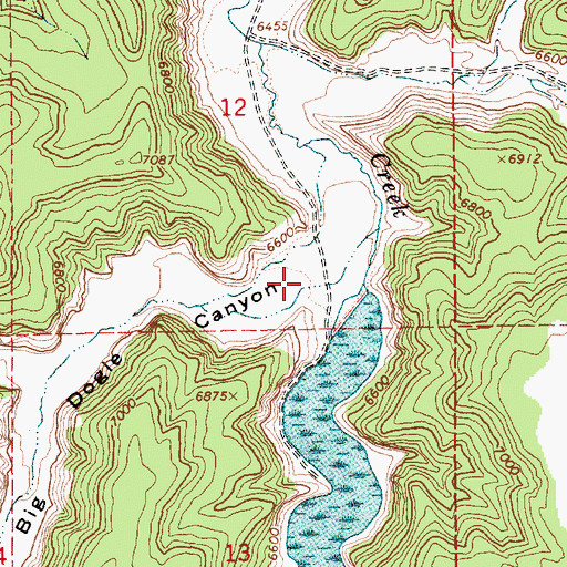 Topographic Map of Big Doggie Canyon, UT