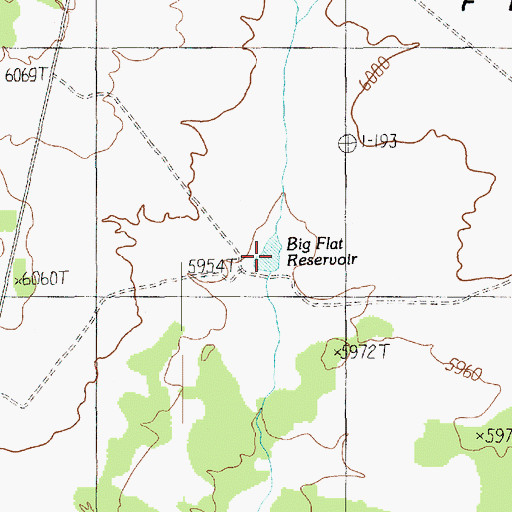 Topographic Map of Big Flat Reservoir, UT