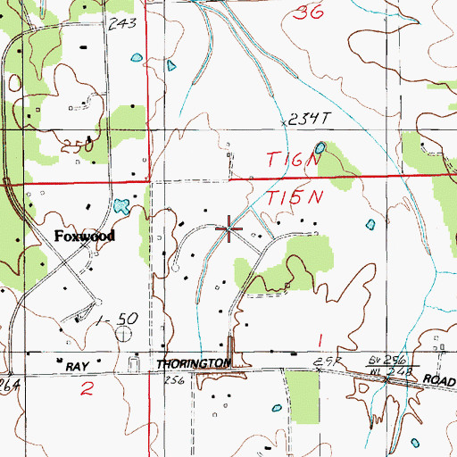 Topographic Map of Foxchase, AL