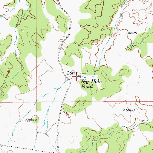 Topographic Map of Big Hole Pond, UT