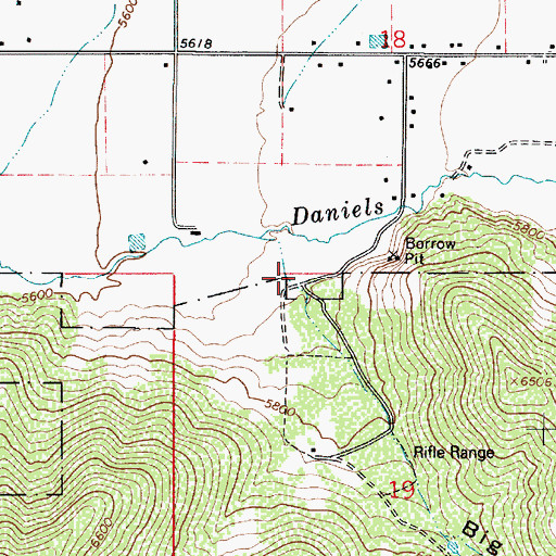 Topographic Map of Big Hollow, UT