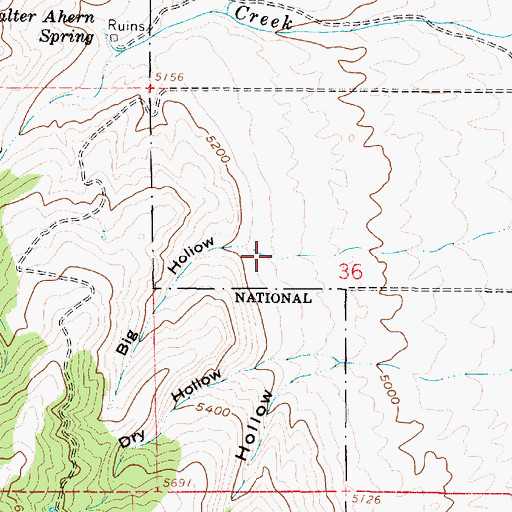 Topographic Map of Big Hollow, UT