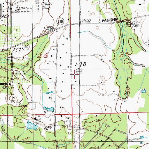 Topographic Map of Foxwood Trace, AL