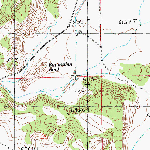 Topographic Map of Big Indian Valley, UT
